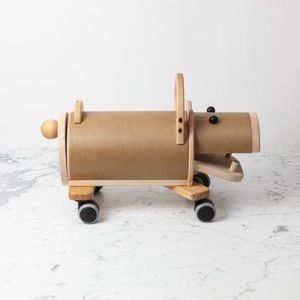 WOODEN RIDING HIPPOPOTAMUS WITH STORAGE RUMP